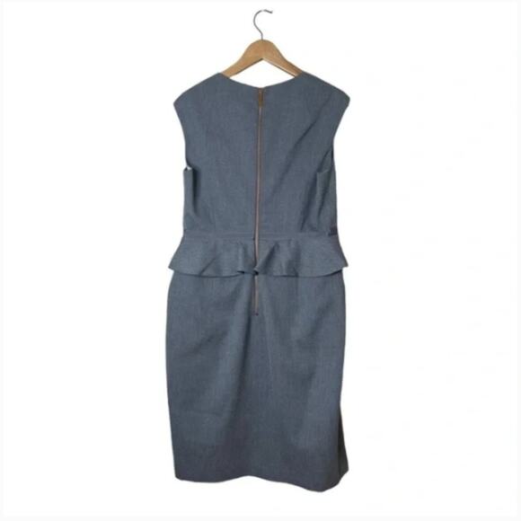 Ted Baker London Nadaed Peplum Dress Mid Grey Size 4 - Picture 10 of 13